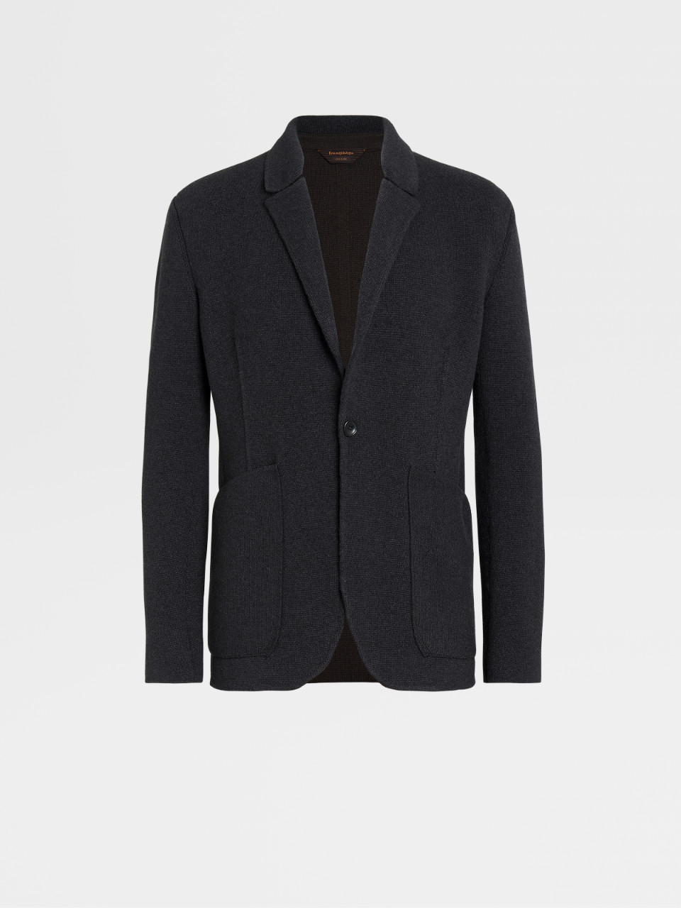 Dark Grey Cashmere and Wool Knit Jacket
